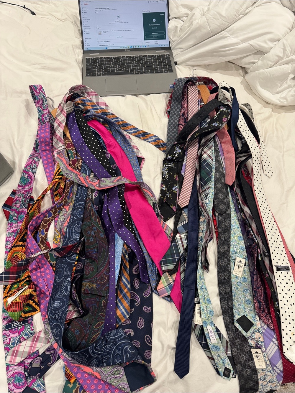 Tons of Assorted Men's Necktie Lot - Bright Multicolor Patterns